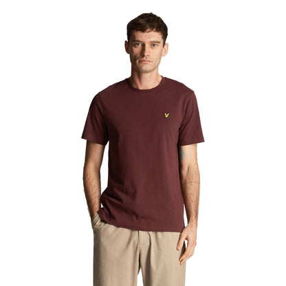 Burgundy - Front - Lyle & Scott Mens Plain T-Shirt
