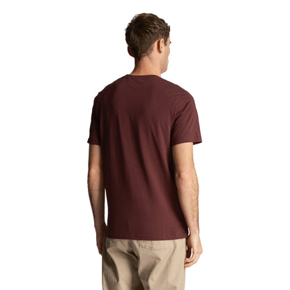 Burgundy - Back - Lyle & Scott Mens Plain T-Shirt