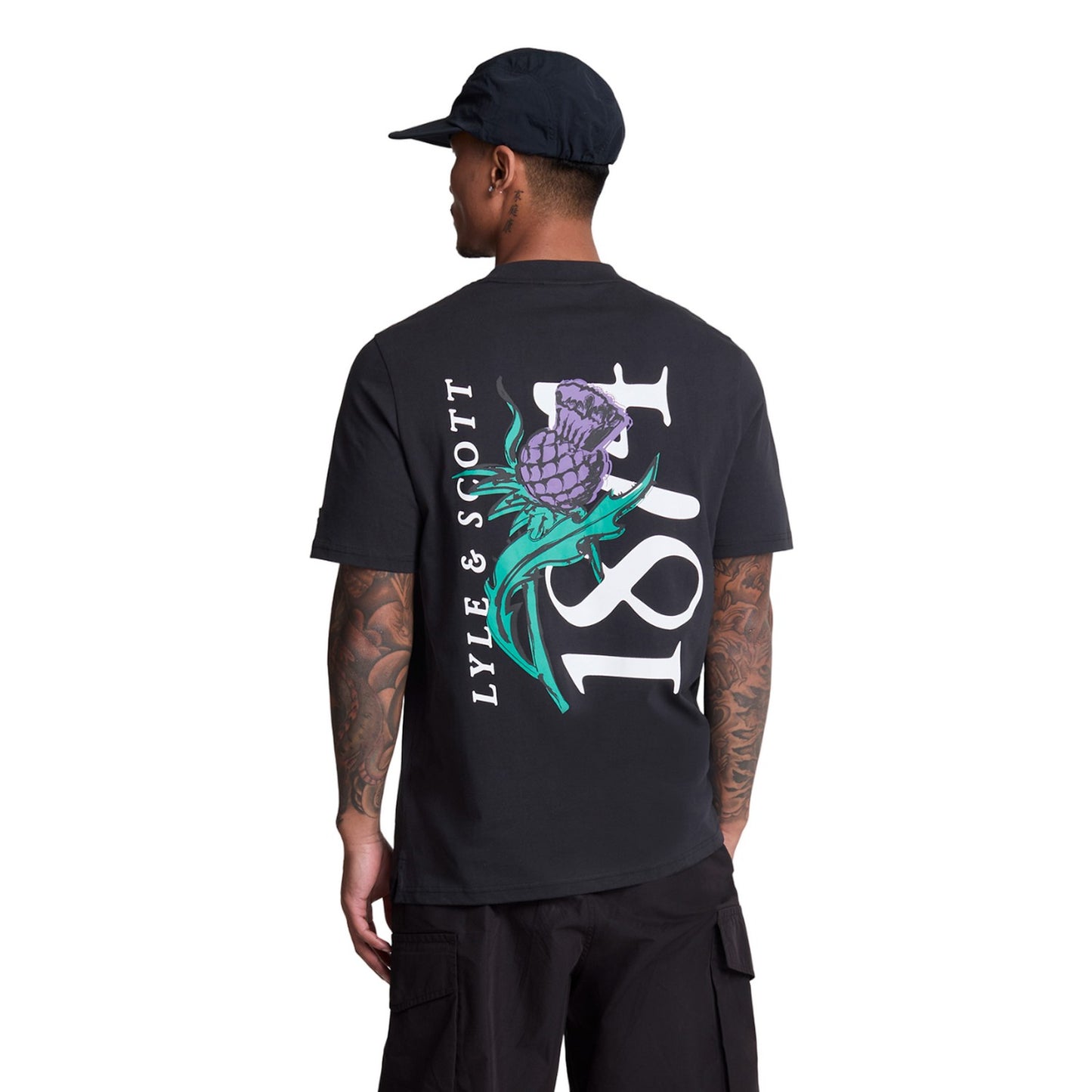 Saddle - Back - Lyle & Scott Mens Thistle T-Shirt
