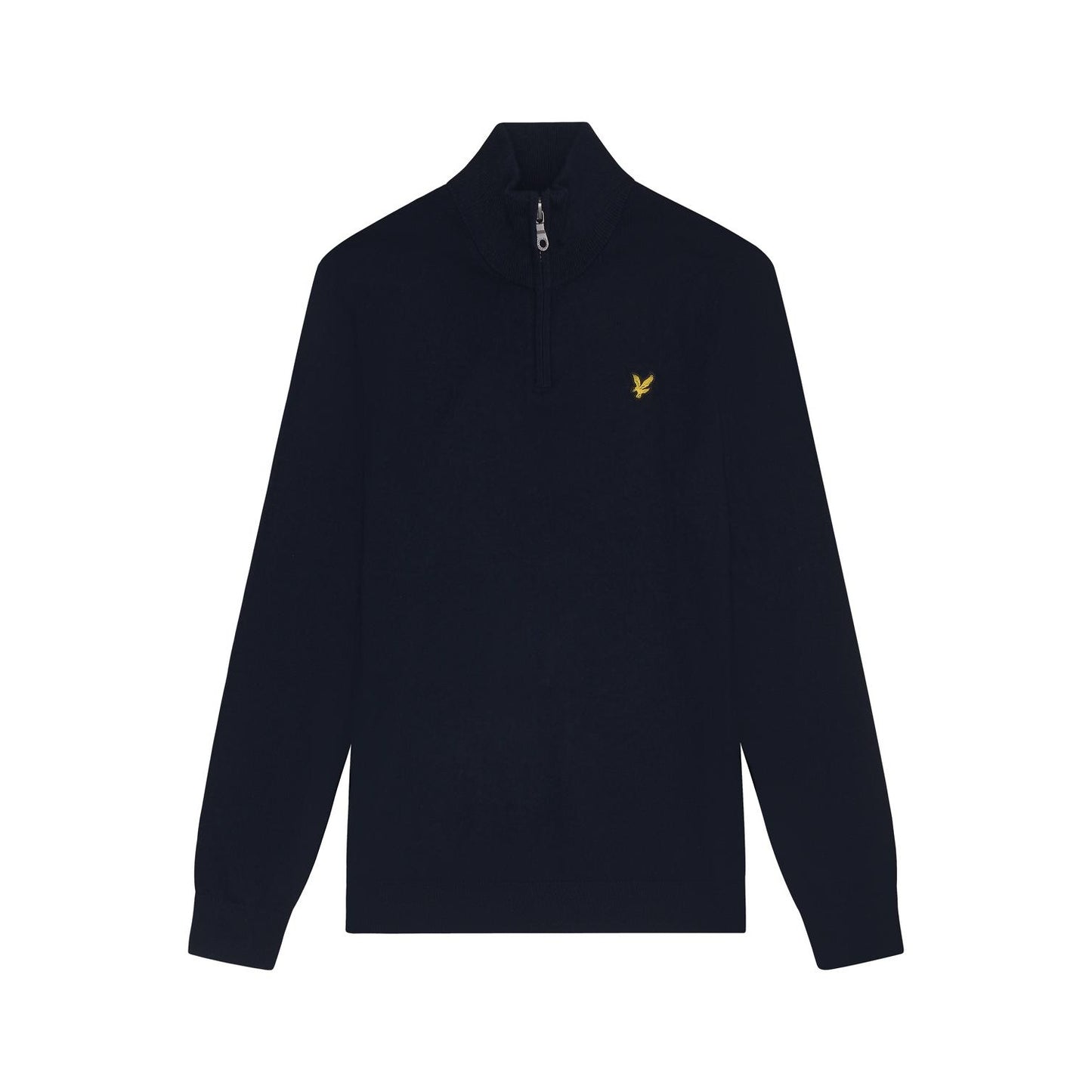 Dark Navy - Front - Lyle & Scott Mens Cotton Merino Jumper