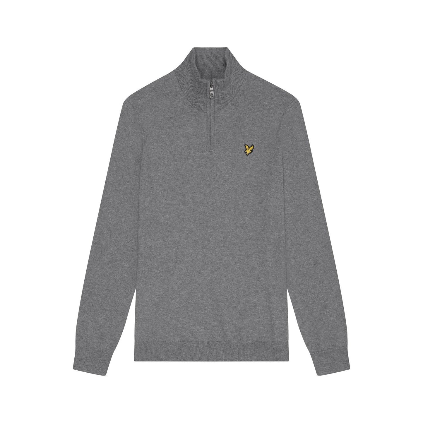 Mid Grey Marl - Front - Lyle & Scott Mens Cotton Merino Jumper