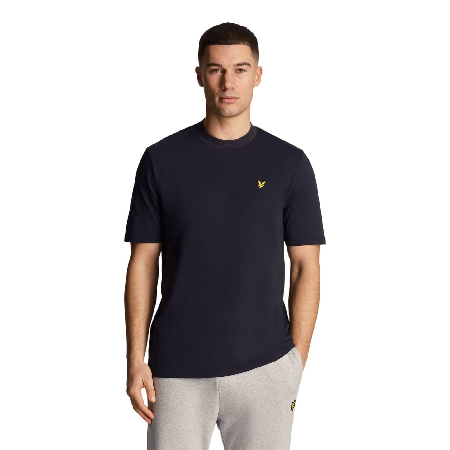 Dark Navy - Front - Lyle & Scott Mens Rally Tipped T-Shirt