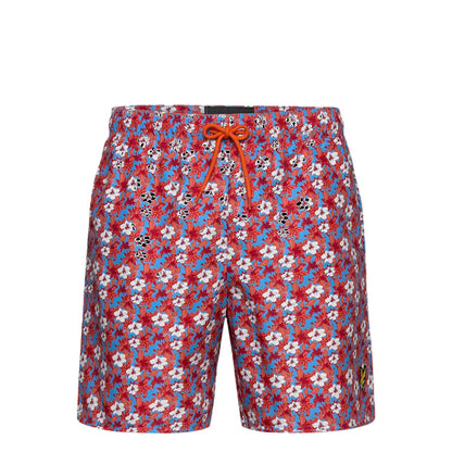 Tangerine Tango - Front - Lyle & Scott Mens Resort Floral Swim Shorts