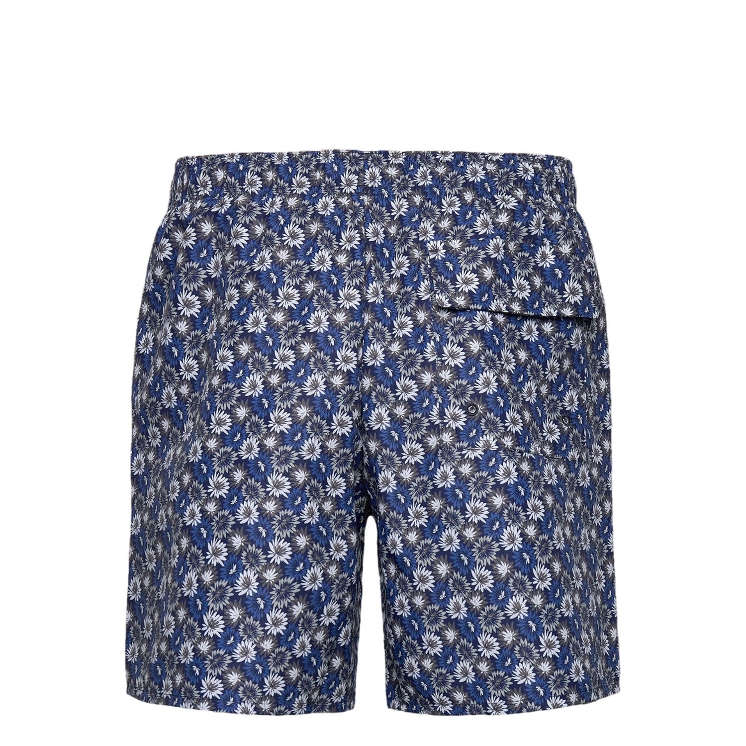 Dark Navy - Back - Lyle & Scott Mens Resort Floral Swim Shorts