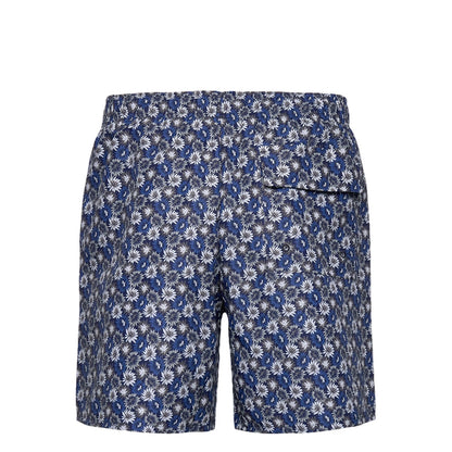 Dark Navy - Back - Lyle & Scott Mens Resort Floral Swim Shorts