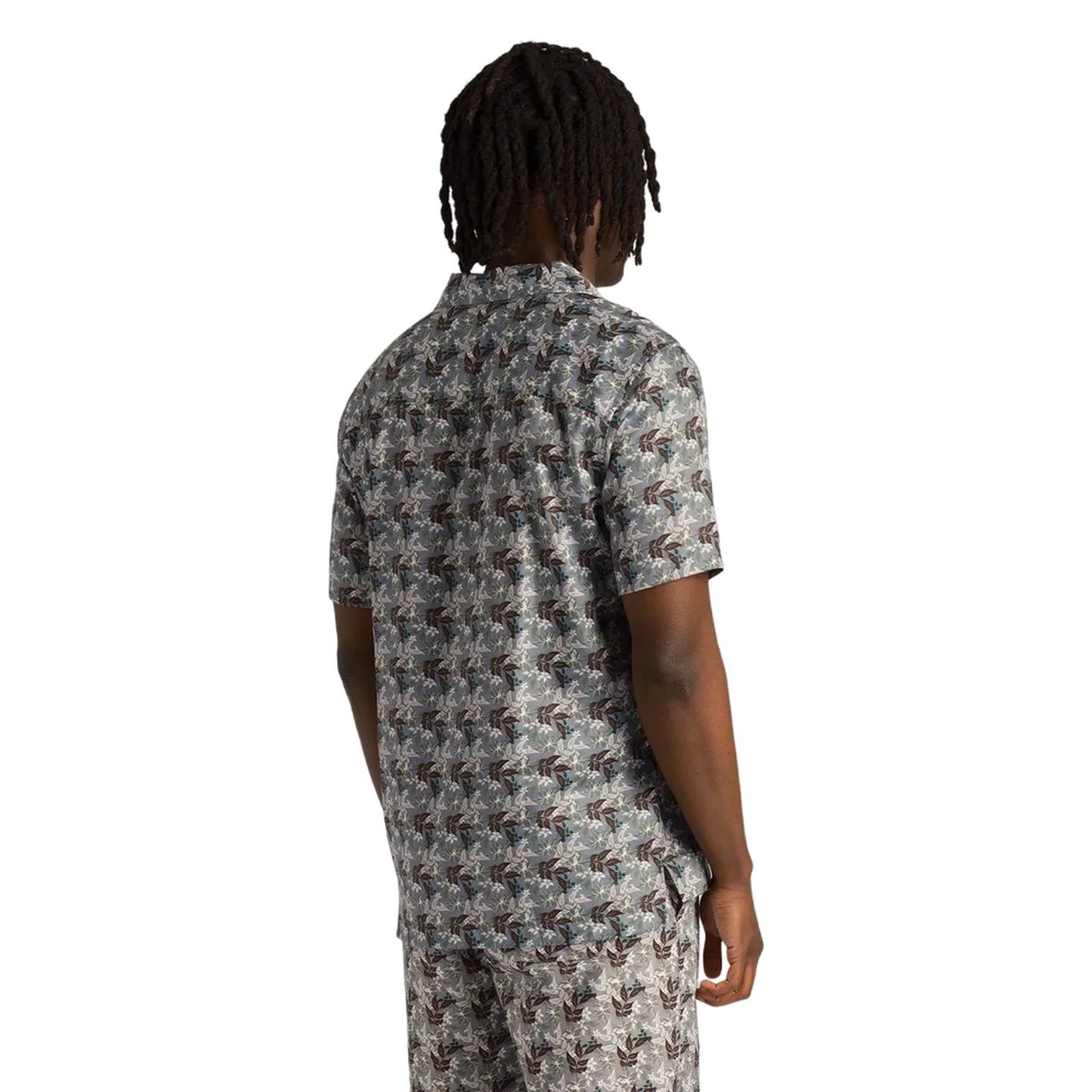 Gunmetal - Back - Lyle & Scott Mens Resort Floral Shirt