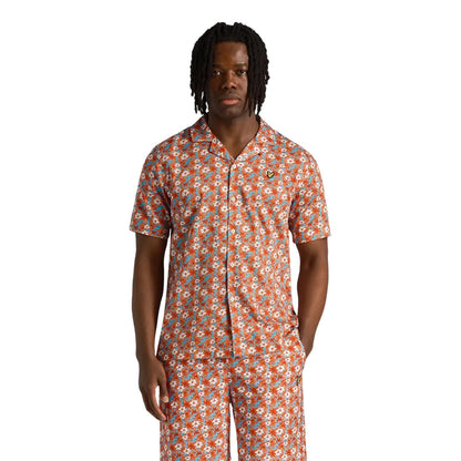 Tangerine Tango - Front - Lyle & Scott Mens Resort Floral Shirt