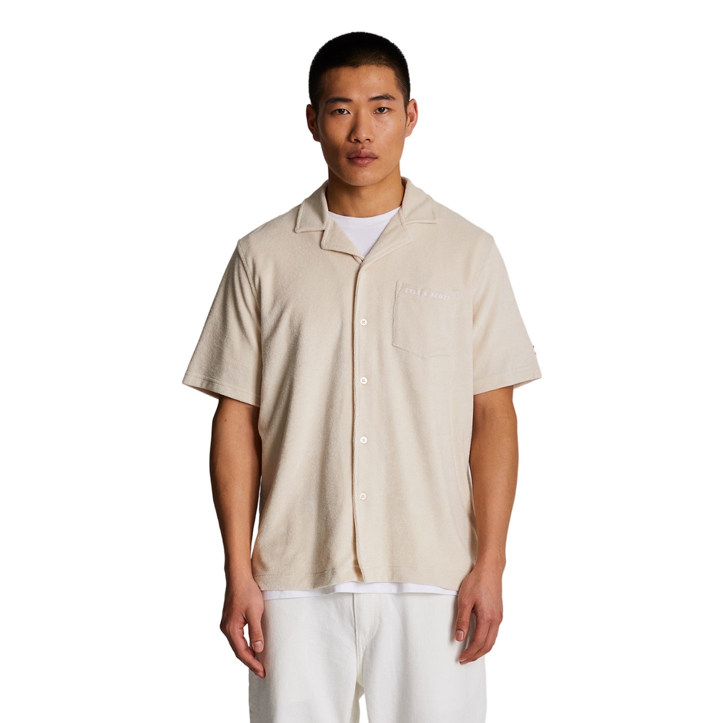 Cove - Front - Lyle & Scott Mens Resort Towelling Shirt