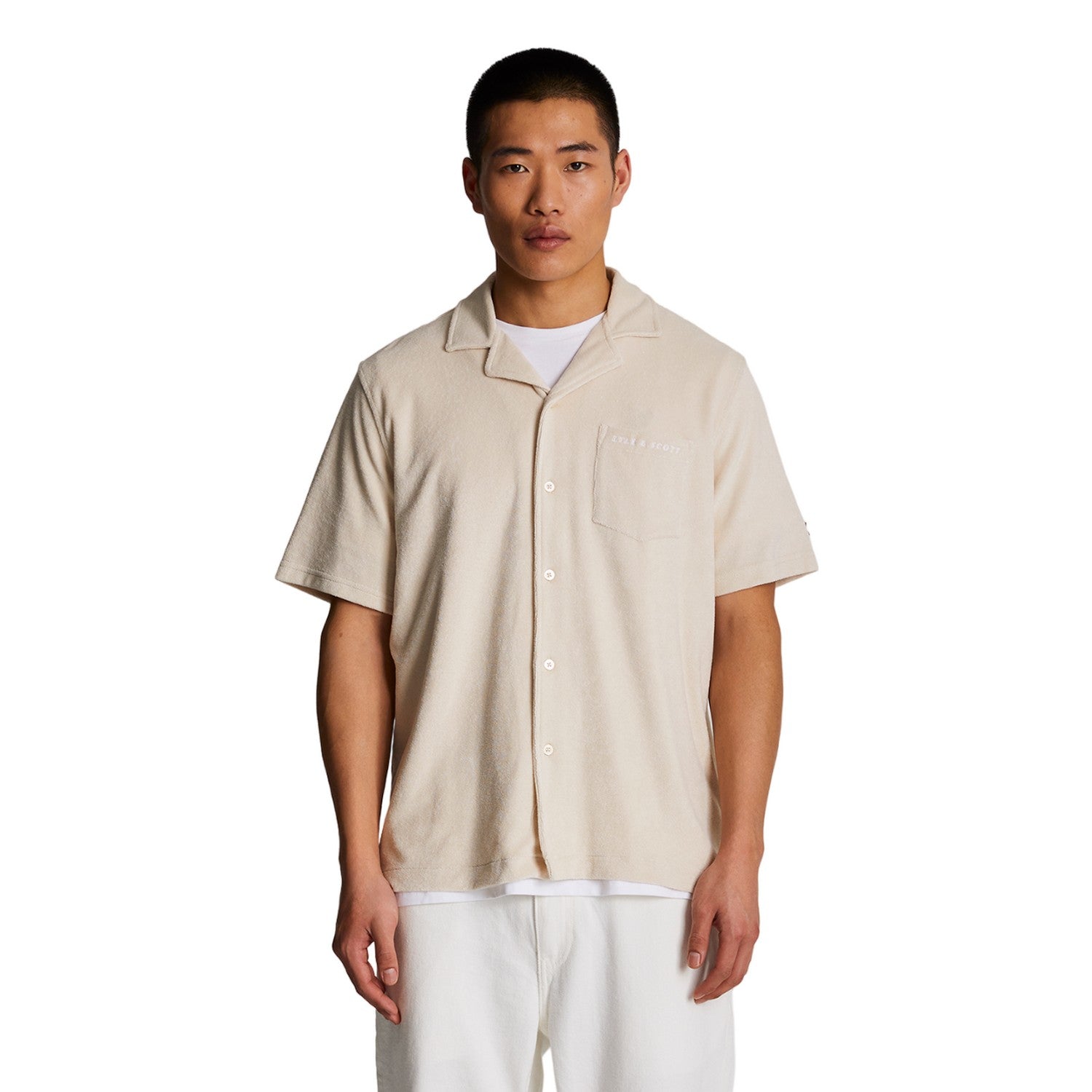 Cove - Front - Lyle & Scott Mens Resort Towelling Shirt
