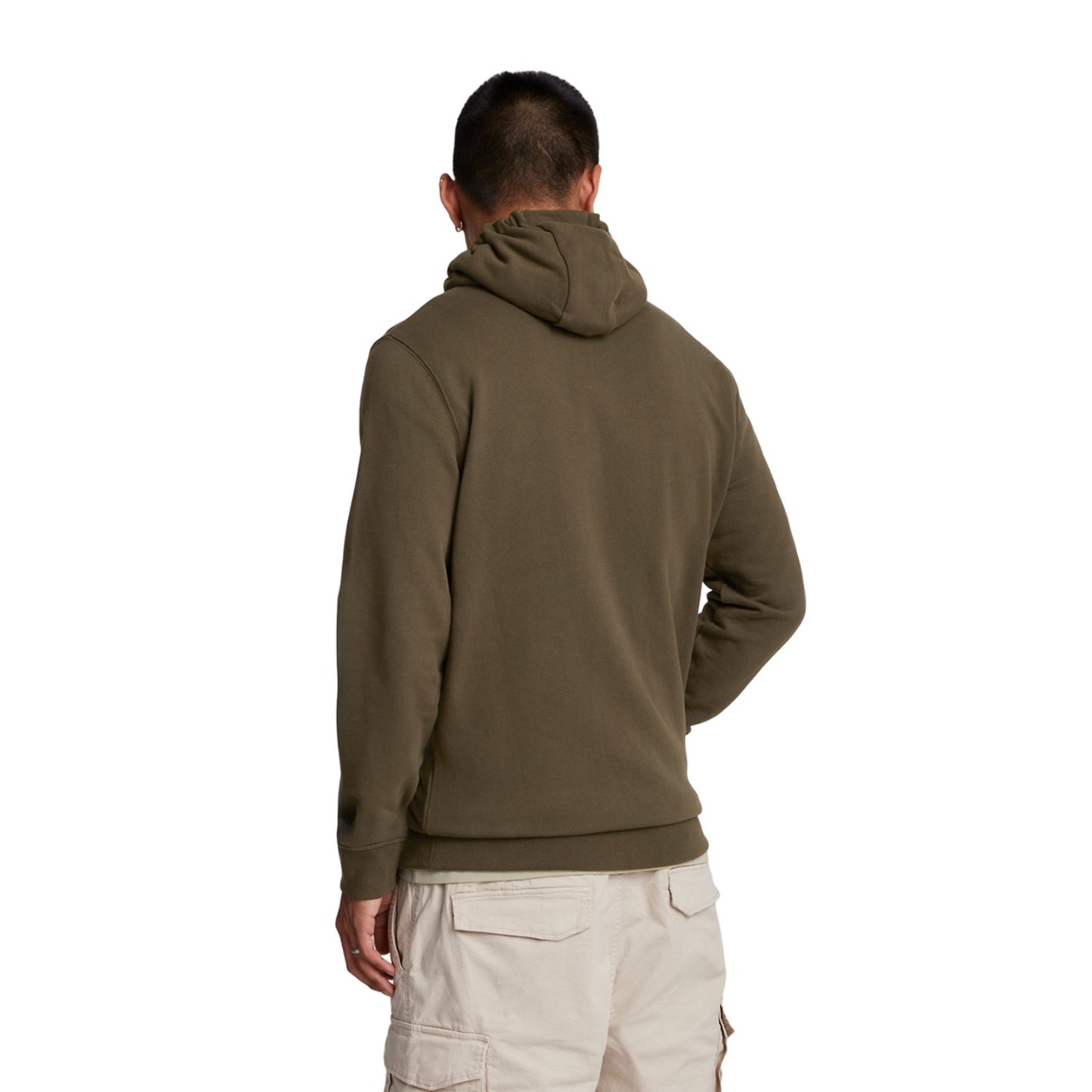 Olive - Back - Lyle & Scott Mens Full Zip Hoodie
