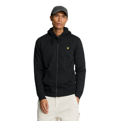 Jet Black - Front - Lyle & Scott Mens Full Zip Hoodie