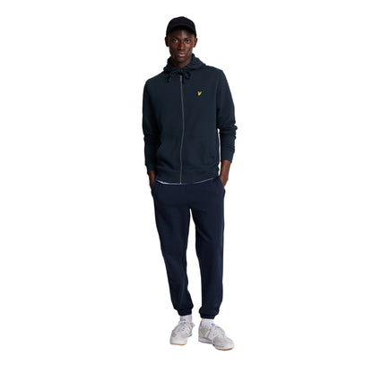 Dark Navy - Side - Lyle & Scott Mens Full Zip Hoodie