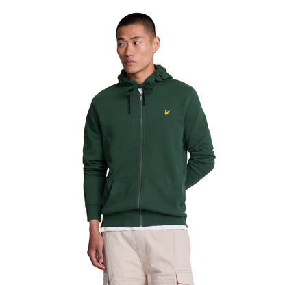 Dark Green - Front - Lyle & Scott Mens Full Zip Hoodie