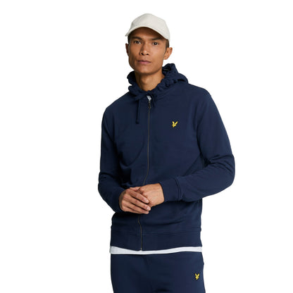 Navy - Front - Lyle & Scott Mens Full Zip Hoodie
