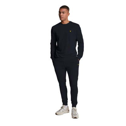 Dark Navy - Lifestyle - Lyle & Scott Mens Tape Crew Neck Sports Sweatshirt