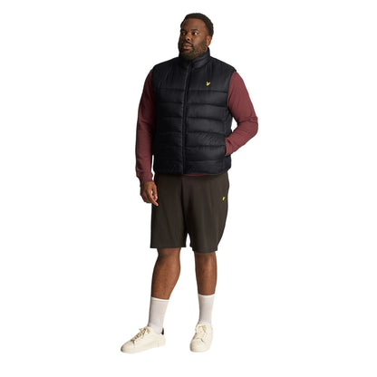 Jet Black - Side - Lyle & Scott Mens Wadded Plus Gilet