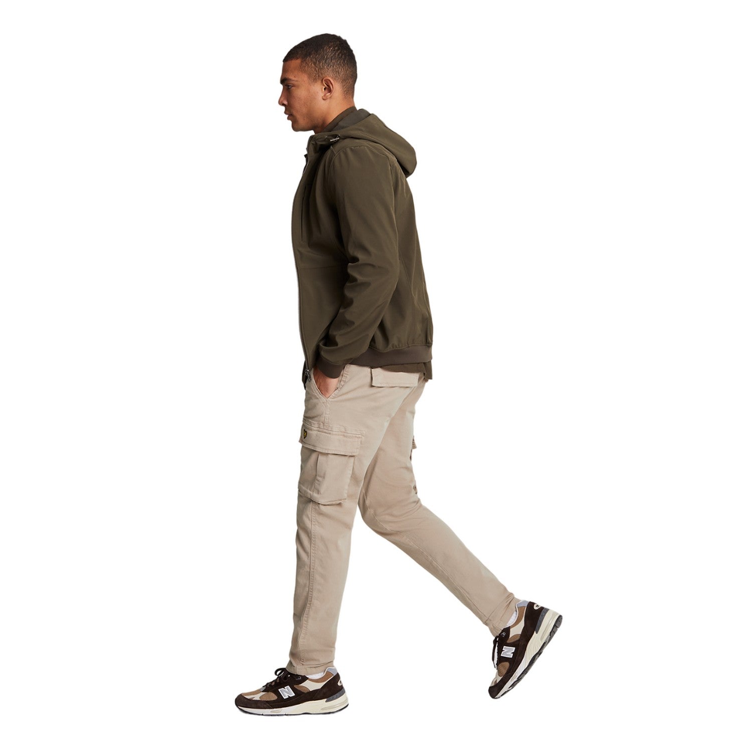 Military Green - Back - Lyle & Scott Mens Cargo Trousers
