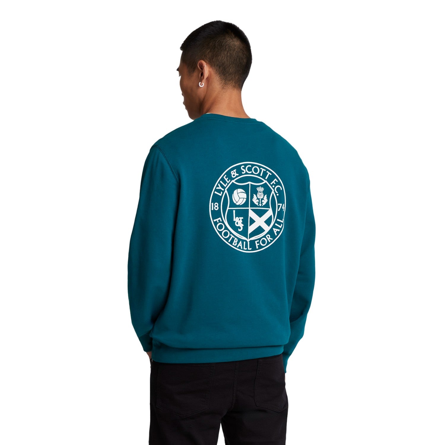 Apres Navy - Back - Lyle & Scott Mens Football For All Sweatshirt
