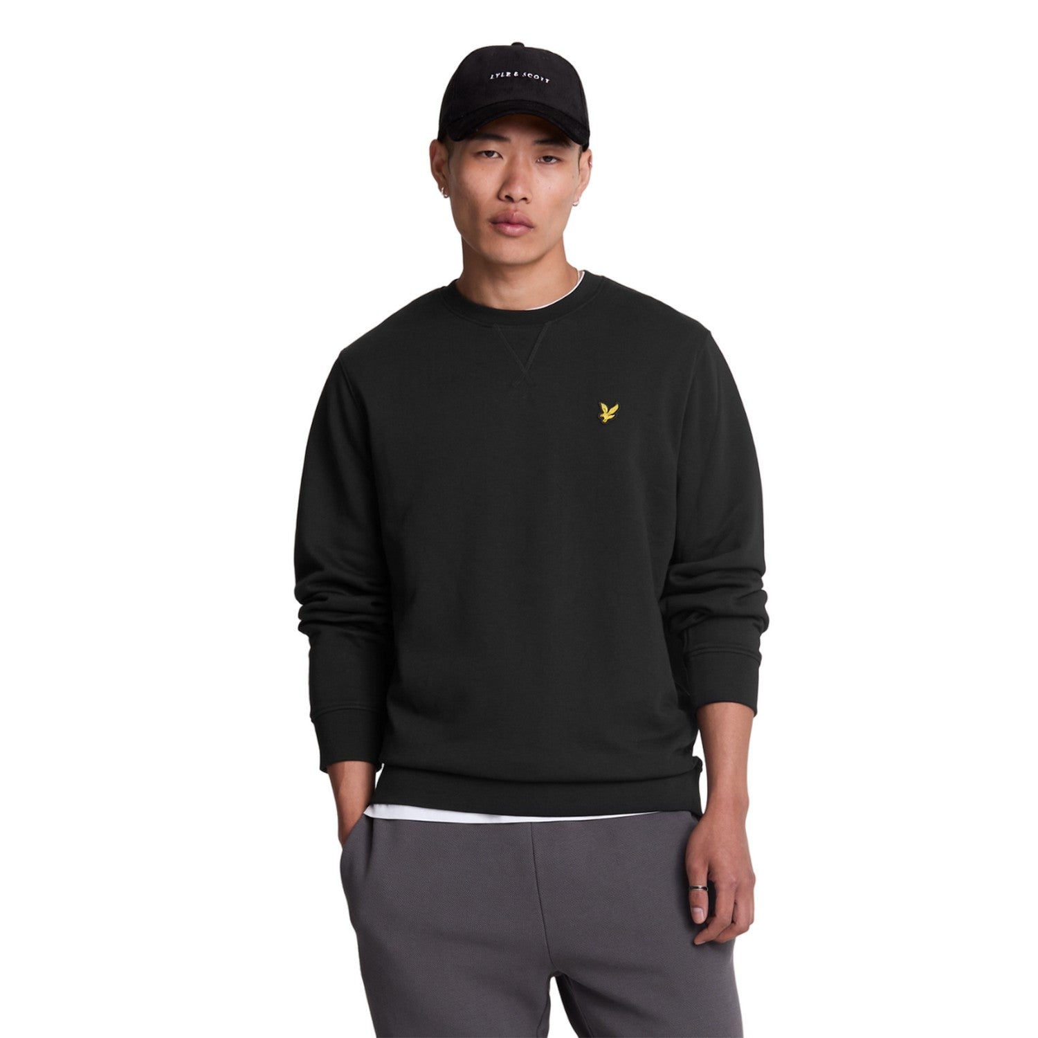Jet Black - Front - Lyle & Scott Mens Football For All Sweatshirt