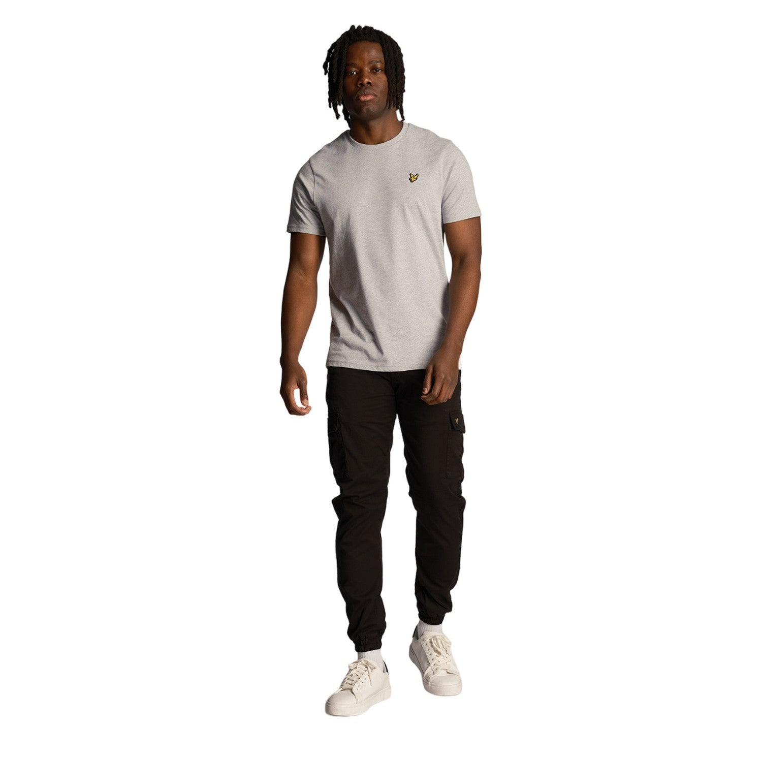 Jet Black - Side - Lyle & Scott Mens Upton Park Cargo Trousers