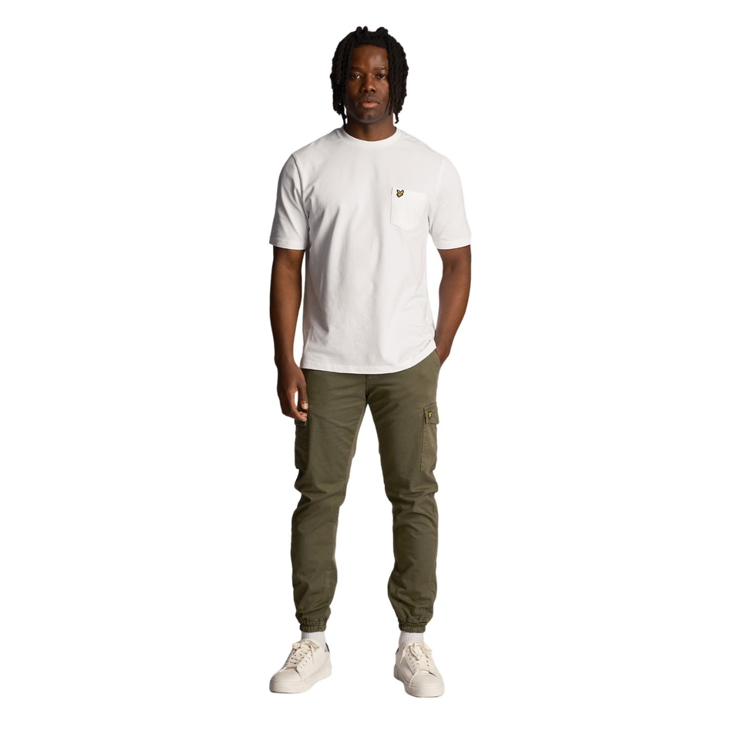 Green - Front - Lyle & Scott Mens Upton Park Cargo Trousers