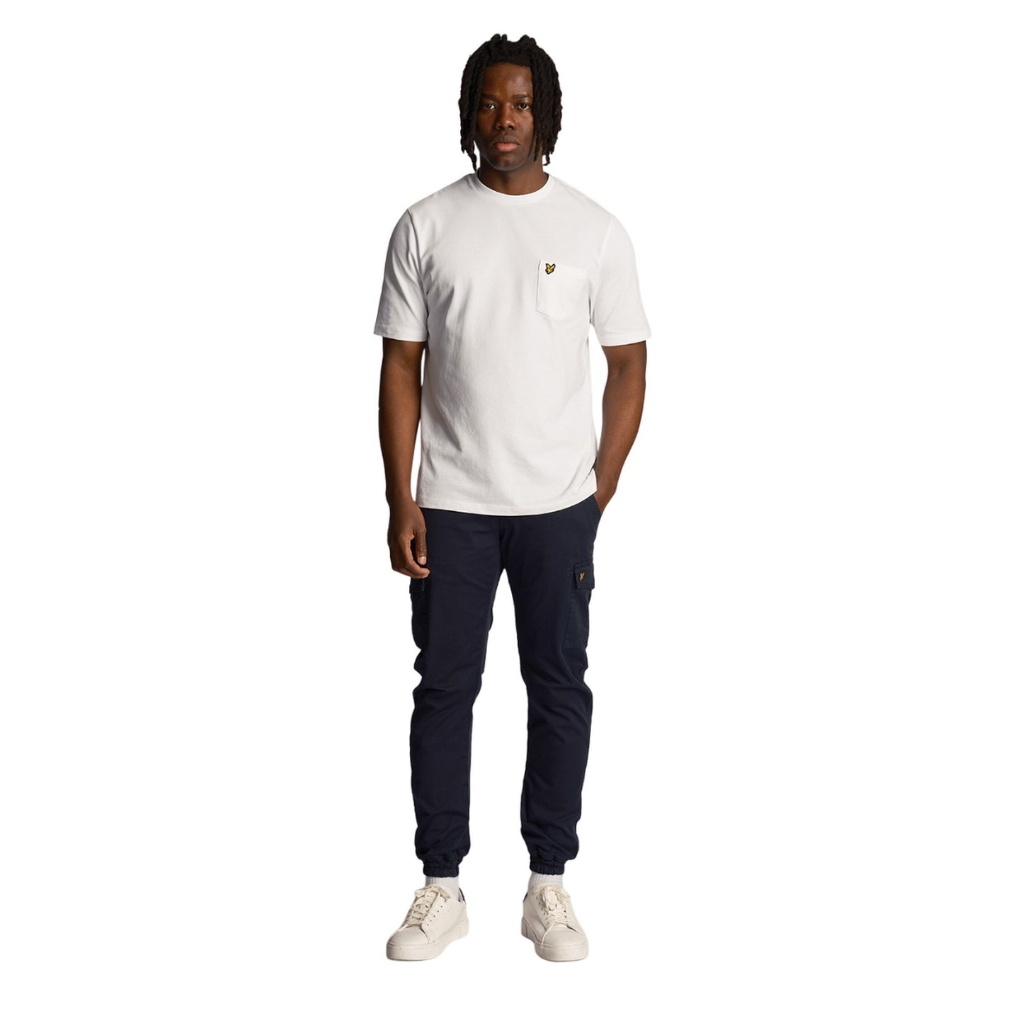 Dark Navy - Front - Lyle & Scott Mens Upton Park Cargo Trousers