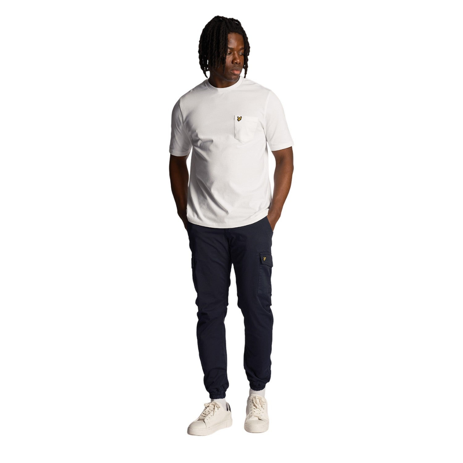 Dark Navy - Side - Lyle & Scott Mens Upton Park Cargo Trousers