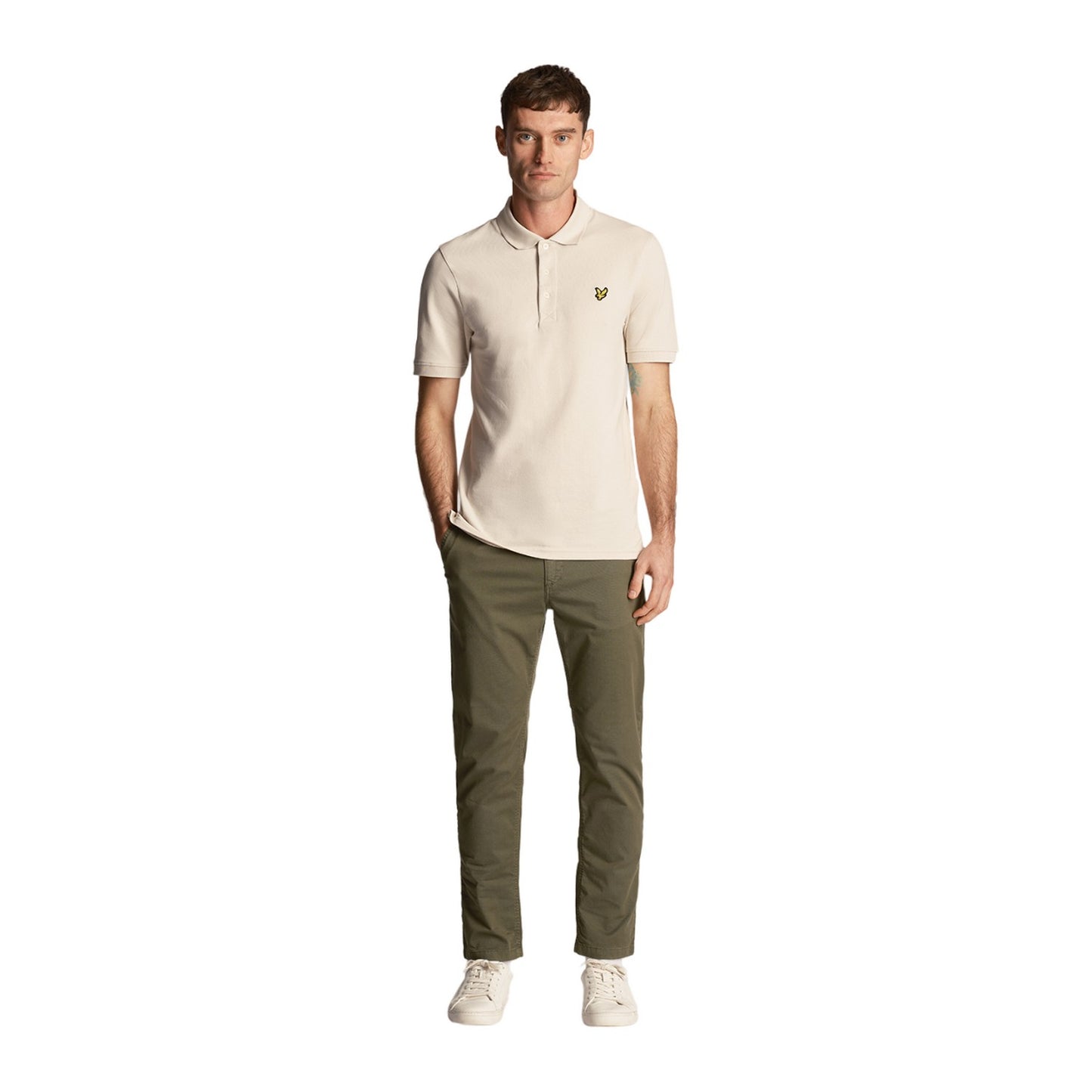 Green - Front - Lyle & Scott Mens Anfield Chinos