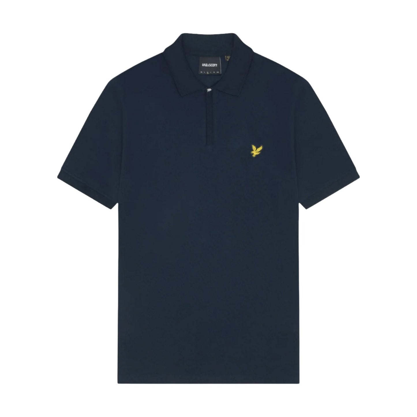 Dark Navy - Front - Lyle & Scott Mens Zipped Polo Shirt