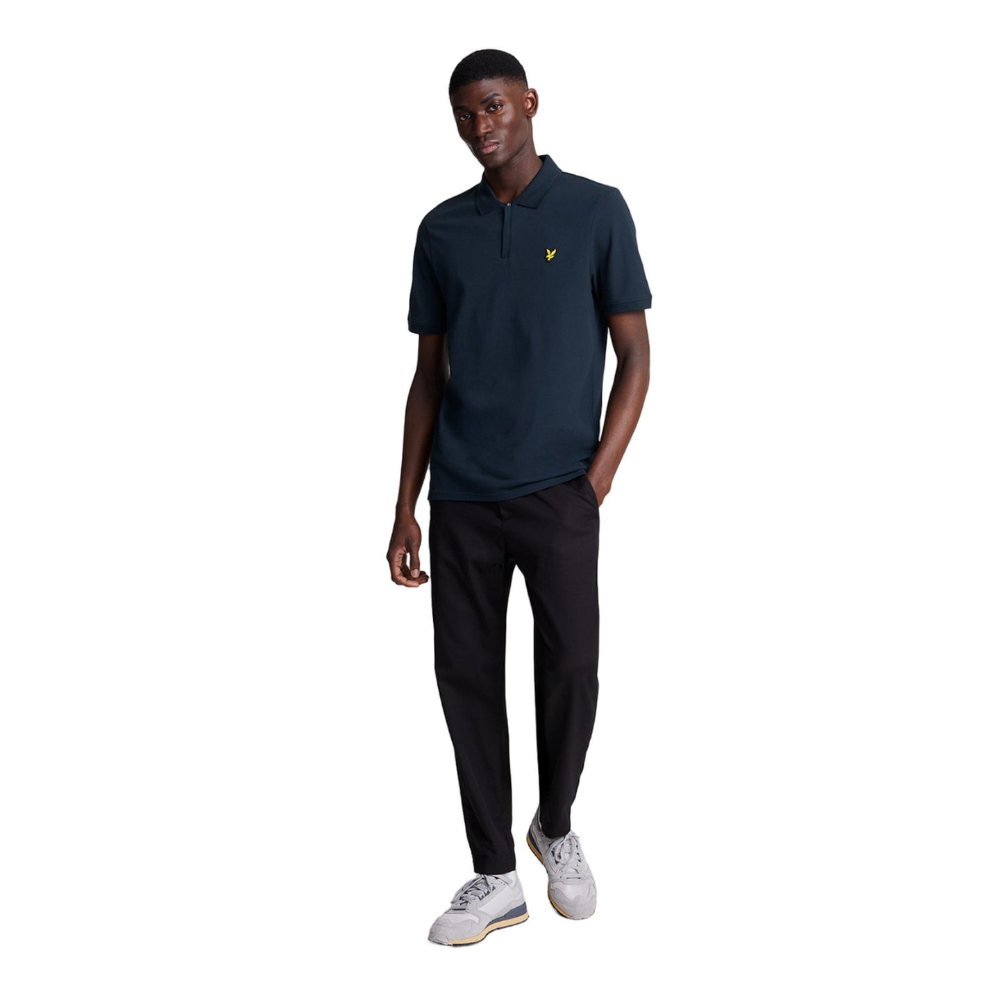 Dark Navy - Lifestyle - Lyle & Scott Mens Zipped Polo Shirt