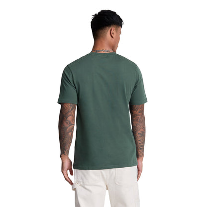 Argyle Teal-Deep Emerald - Back - Lyle & Scott Mens Tonal Pocket T-Shirt