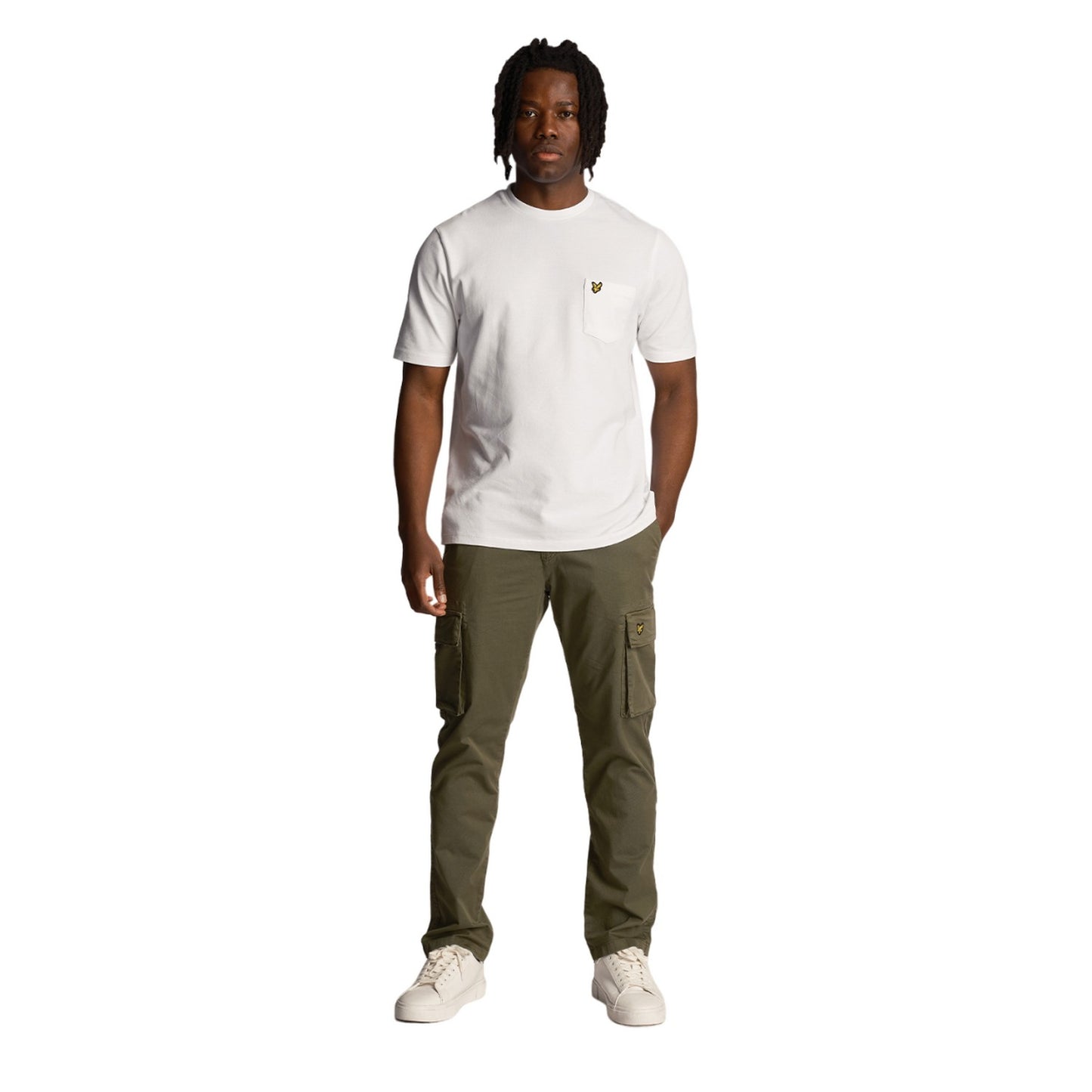 Green - Side - Lyle & Scott Mens Main Road Cargo Trousers