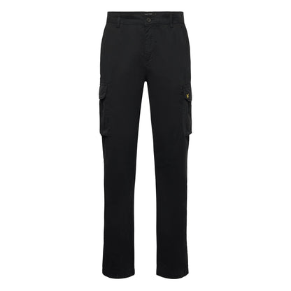 Jet Black - Front - Lyle & Scott Mens Main Road Cargo Trousers