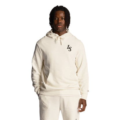 Chalk - Side - Lyle & Scott Mens Club Emblem Hoodie