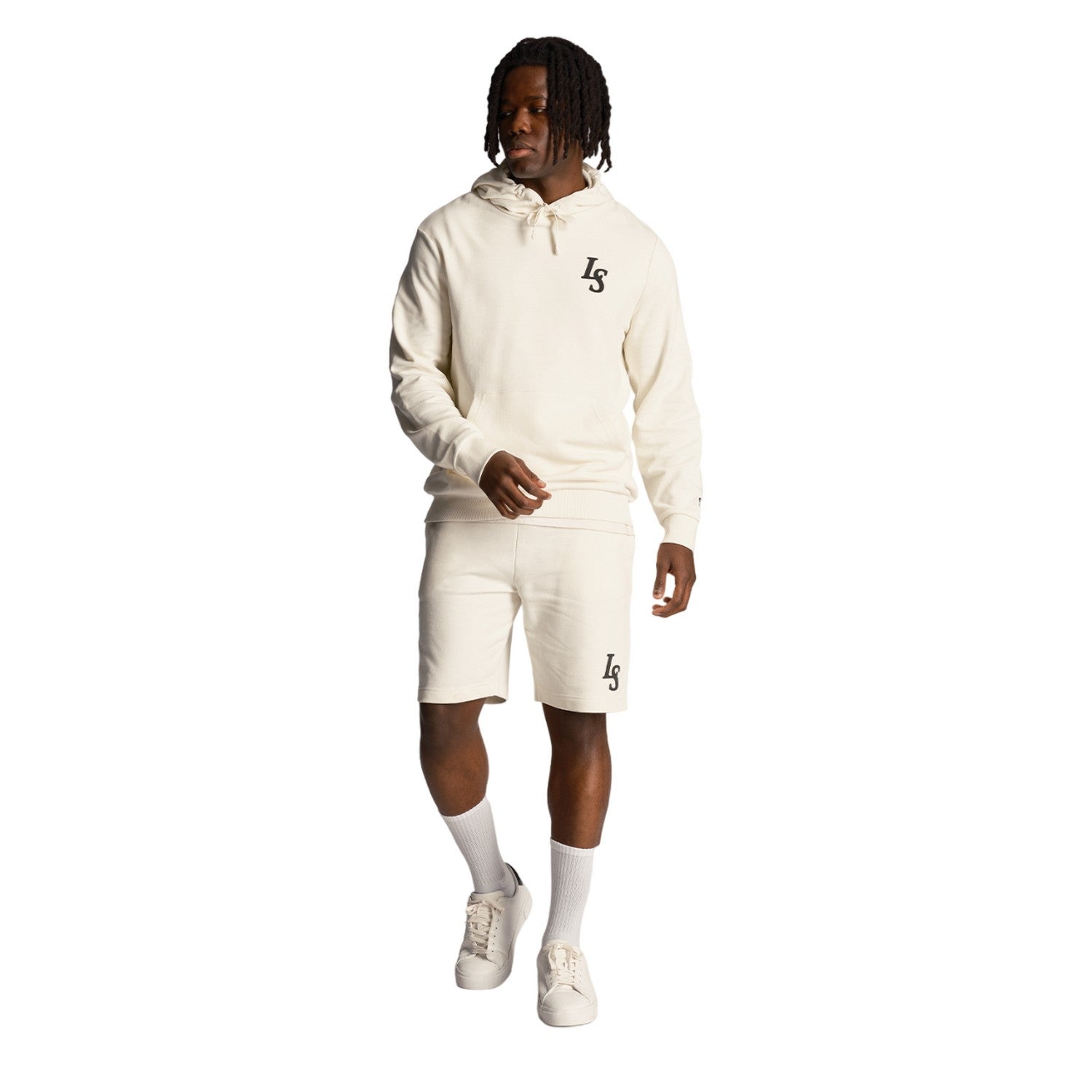 Chalk - Lifestyle - Lyle & Scott Mens Club Emblem Hoodie
