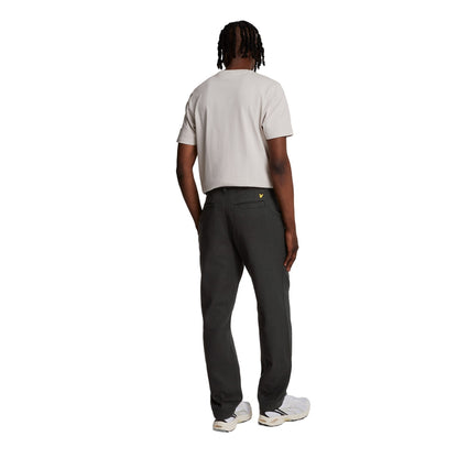 Jet Black - Back - Lyle & Scott Mens Worsted Twill Trousers