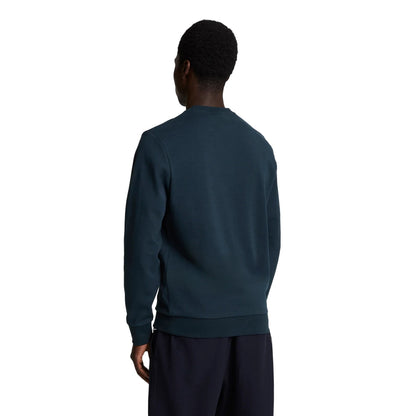 Dark Navy - Back - Lyle & Scott Mens Interlock Crew Neck Sweatshirt