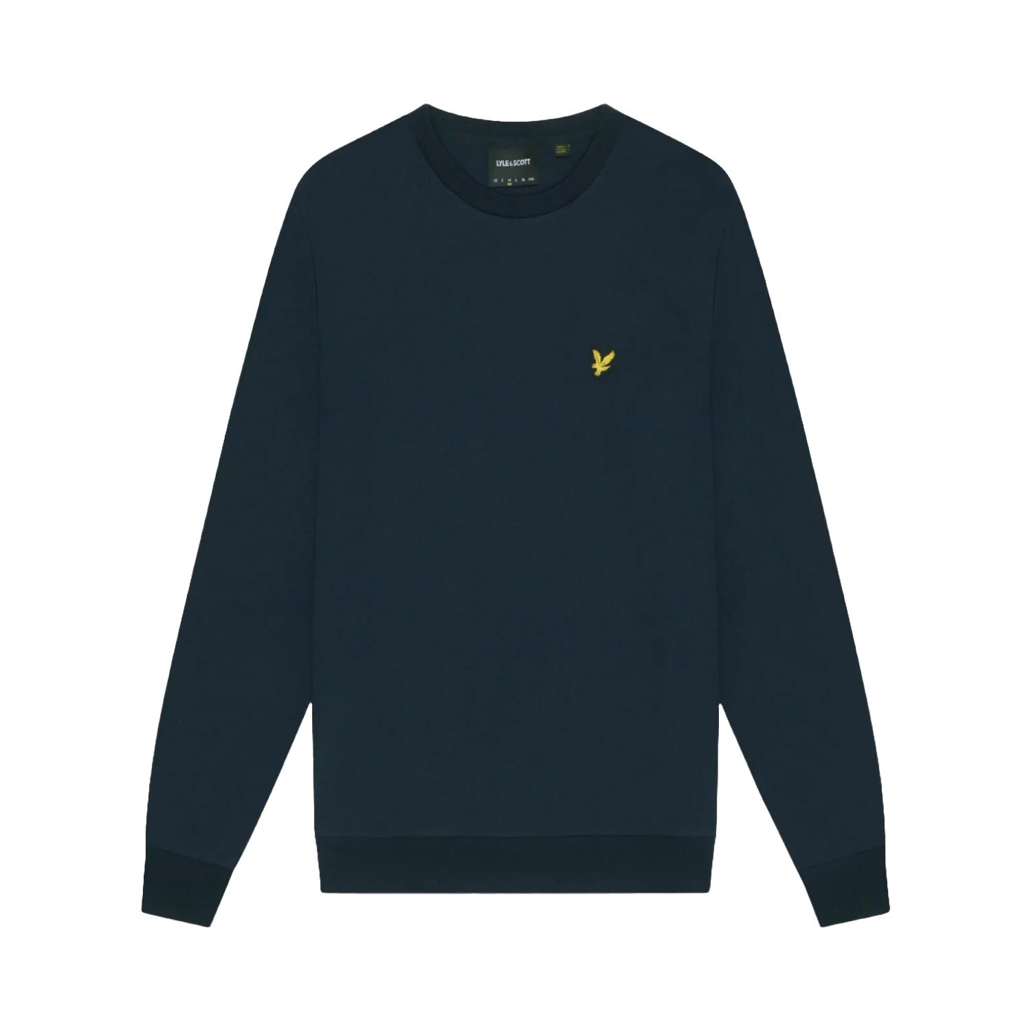 Dark Navy - Front - Lyle & Scott Mens Interlock Crew Neck Sweatshirt