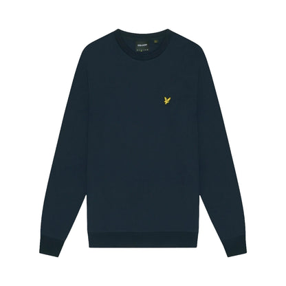 Dark Navy - Front - Lyle & Scott Mens Interlock Crew Neck Sweatshirt