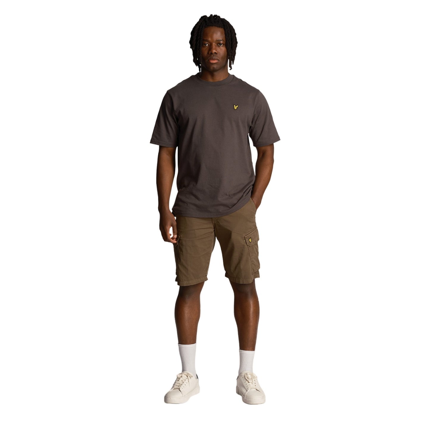 Military Green - Back - Lyle & Scott Mens Wembley Cargo Shorts