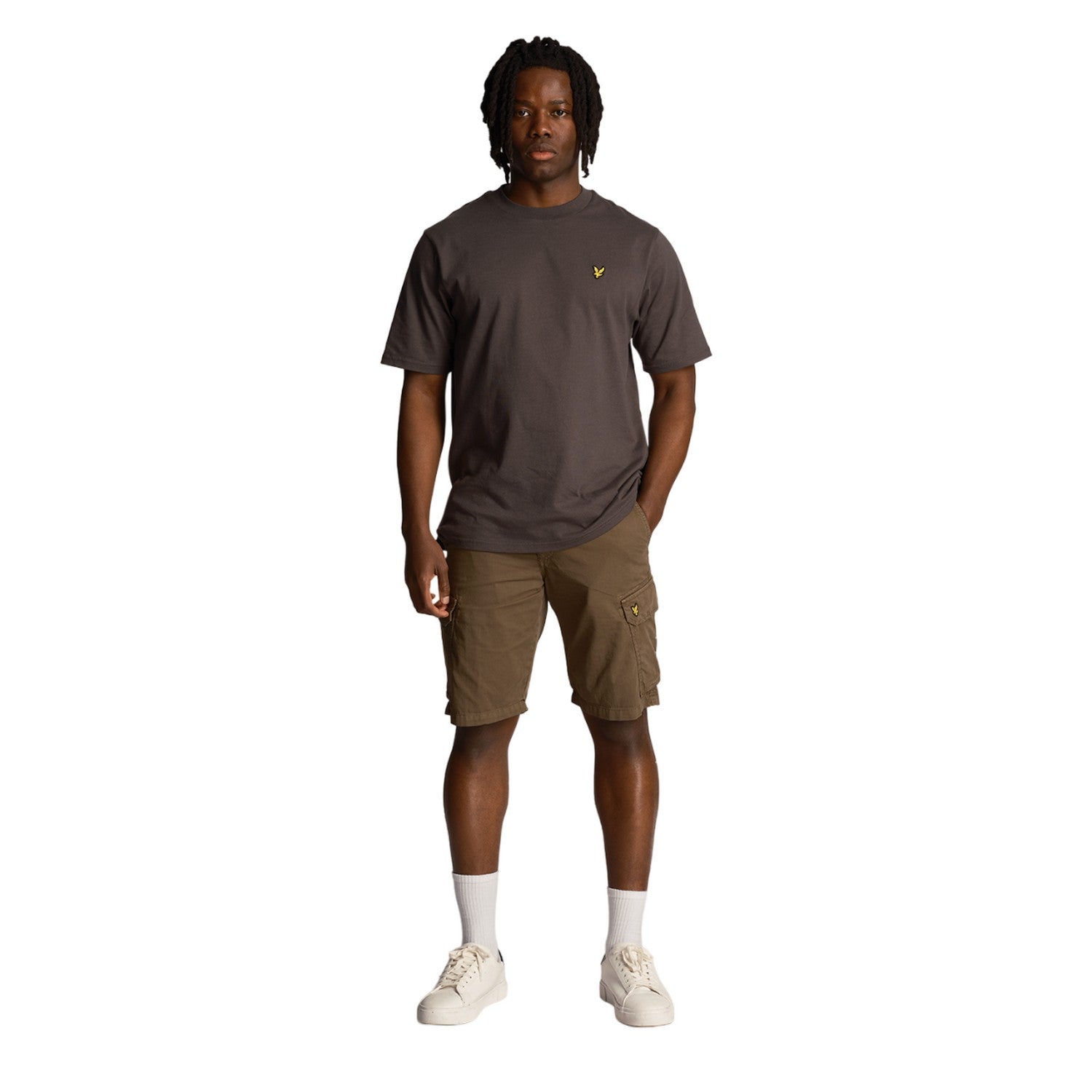 Military Green - Back - Lyle & Scott Mens Wembley Cargo Shorts