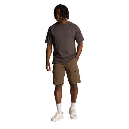 Military Green - Side - Lyle & Scott Mens Wembley Cargo Shorts