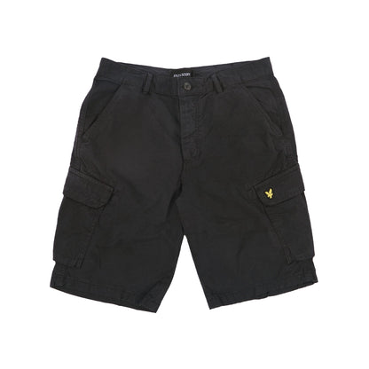 Jet Black - Front - Lyle & Scott Mens Wembley Cargo Shorts