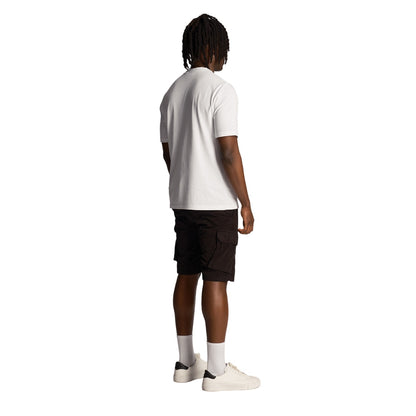 Jet Black - Back - Lyle & Scott Mens Wembley Cargo Shorts
