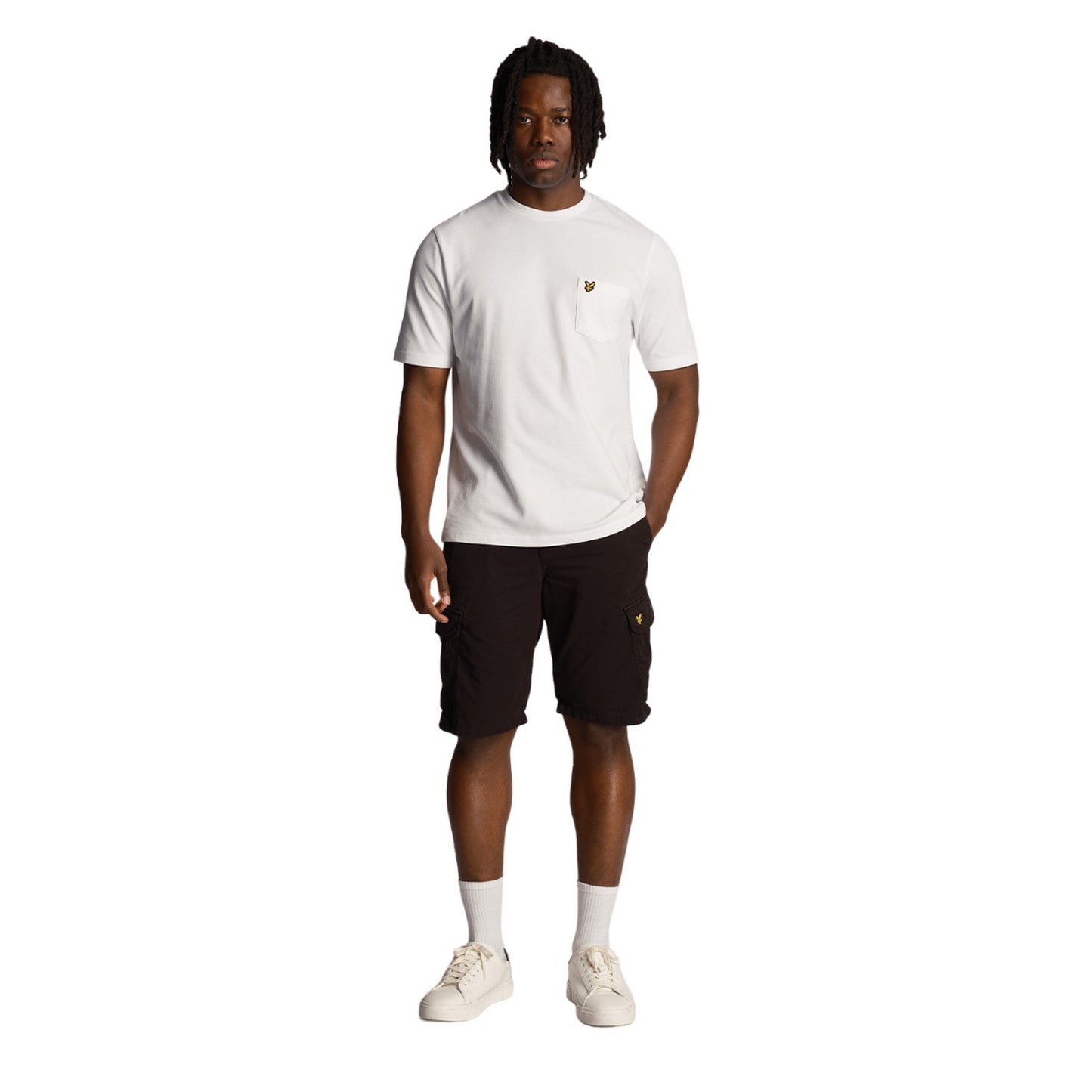 Jet Black - Side - Lyle & Scott Mens Wembley Cargo Shorts