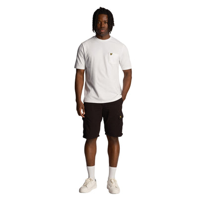 Jet Black - Side - Lyle & Scott Mens Wembley Cargo Shorts