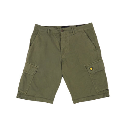 Military Green - Front - Lyle & Scott Mens Wembley Cargo Shorts