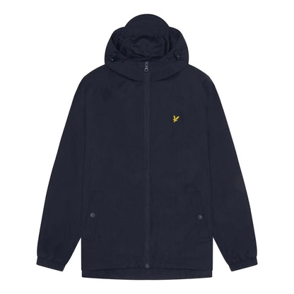 Dark Navy - Front - Lyle & Scott Mens Hooded Full Zip Jacket