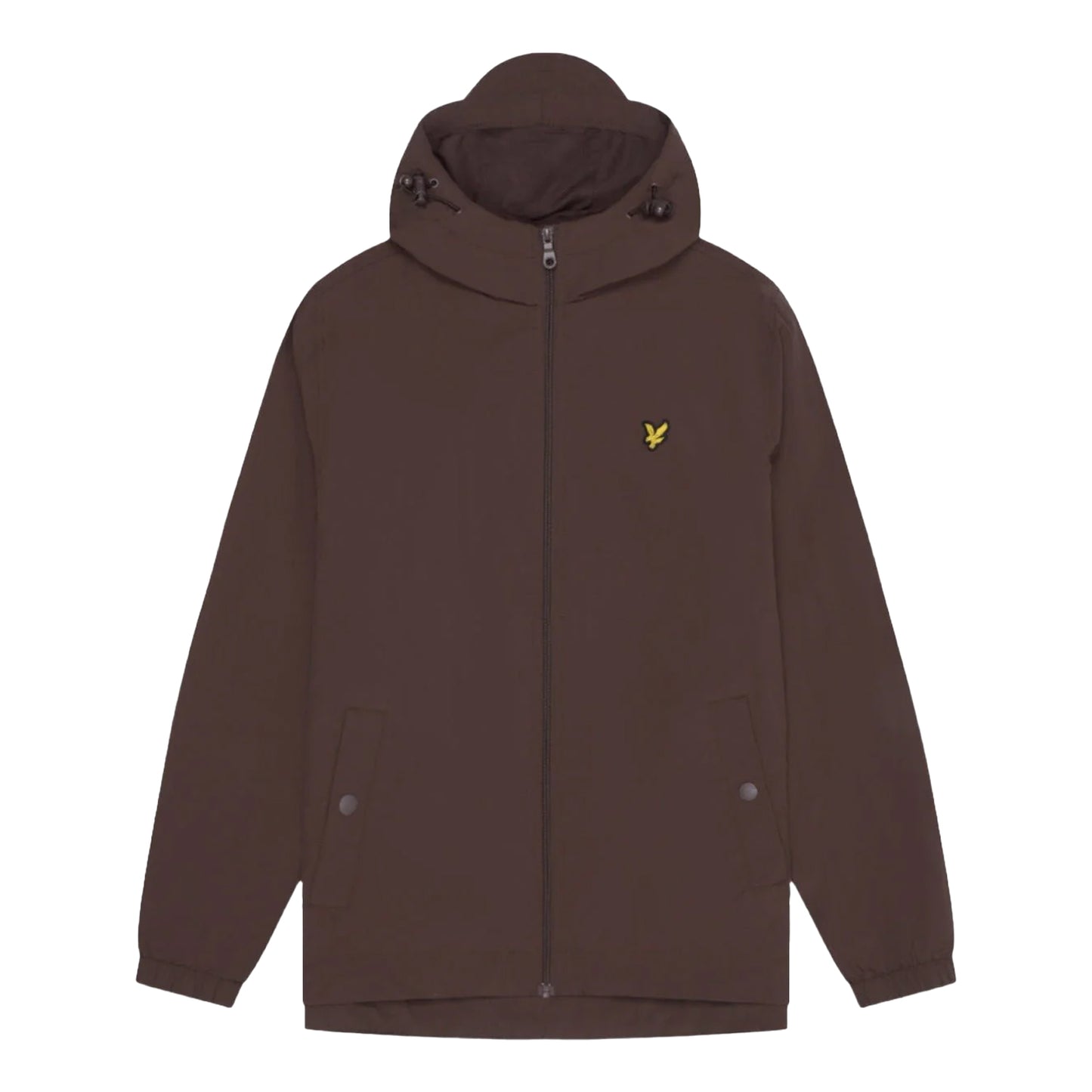 Deep Mahogany - Front - Lyle & Scott Mens Hooded Full Zip Jacket