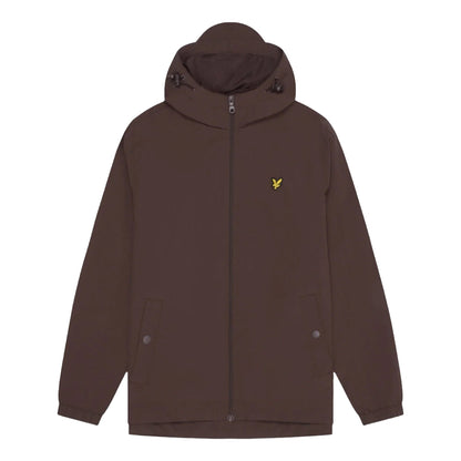 Deep Mahogany - Front - Lyle & Scott Mens Hooded Full Zip Jacket